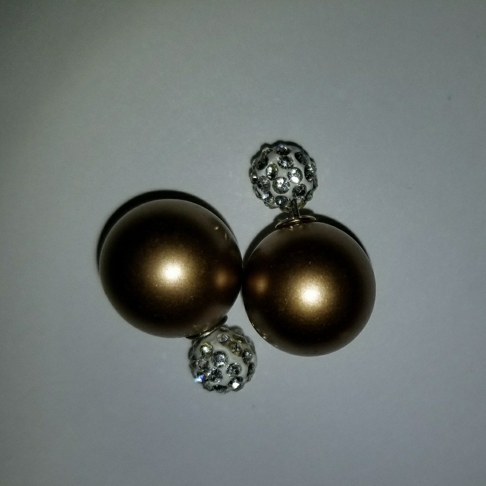 Swarovski Element Crystal,synthetic pearl earrings